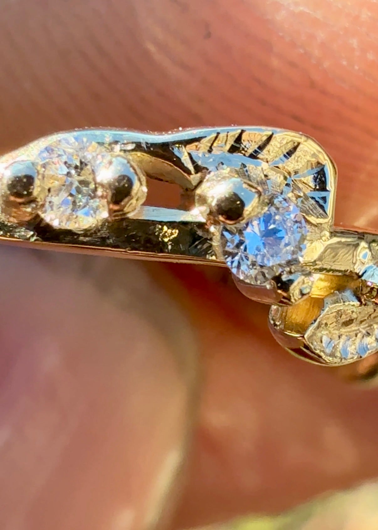 Green Sapphire Floral Engagement Ring