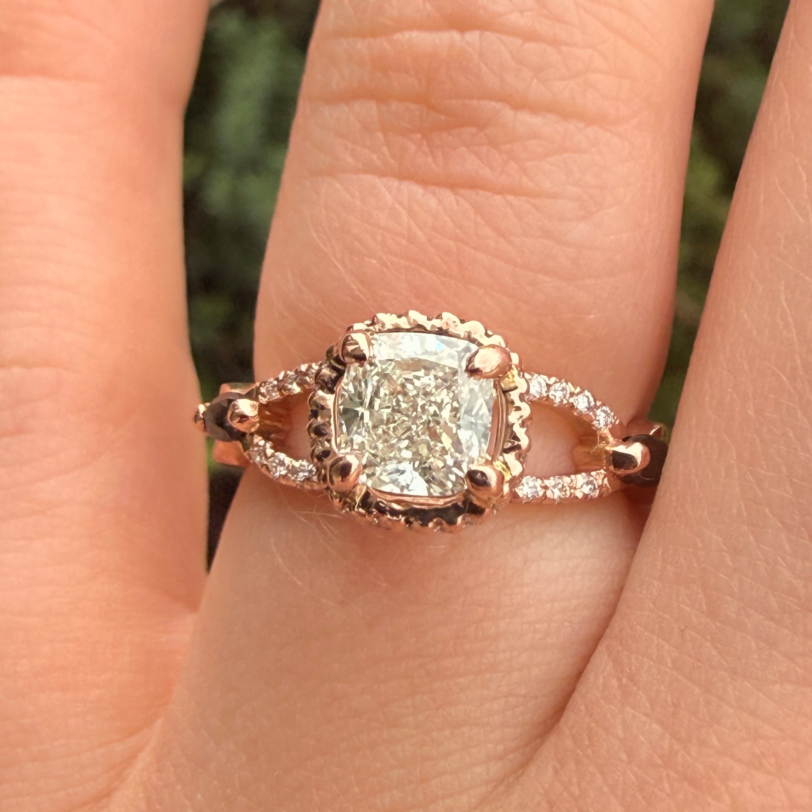 Vintage Rose Gold Engagement Ring