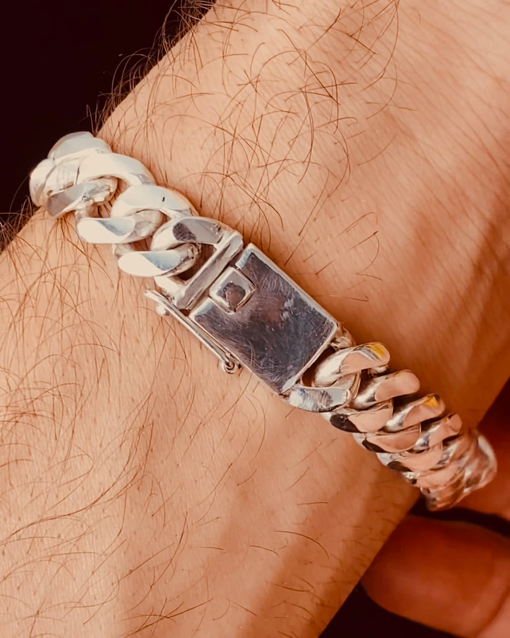 Silver Cuban Link w/ Box Catch