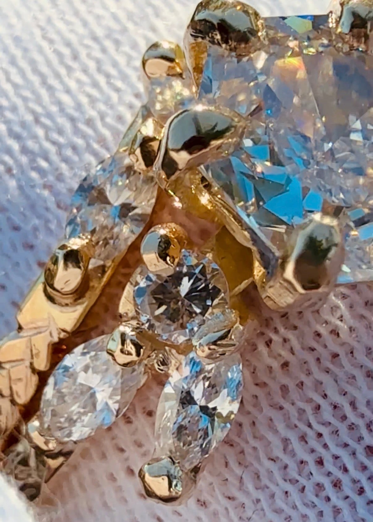 Hexagon Engagement Ring Set