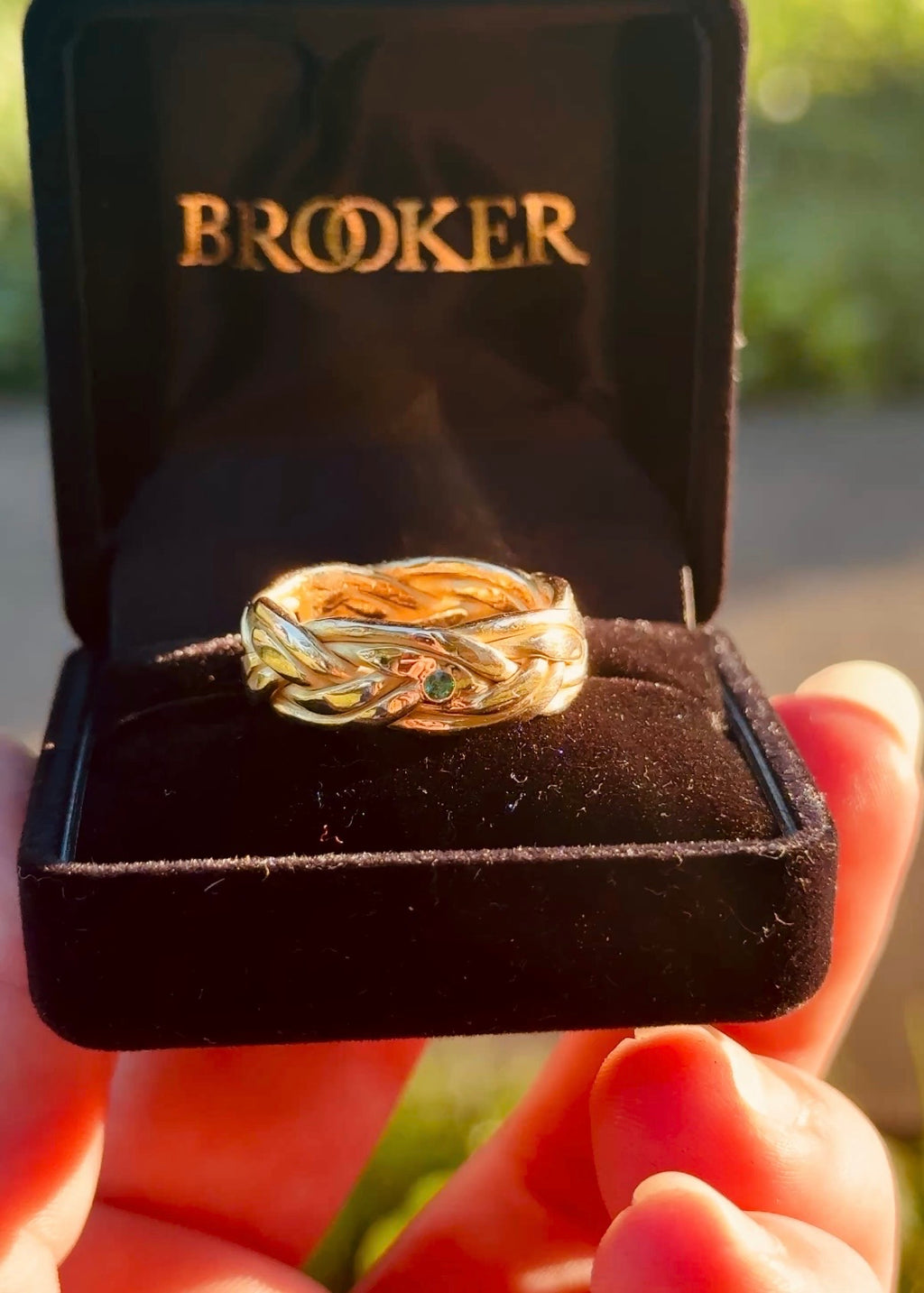 Double Braided Band W/ Gemstone