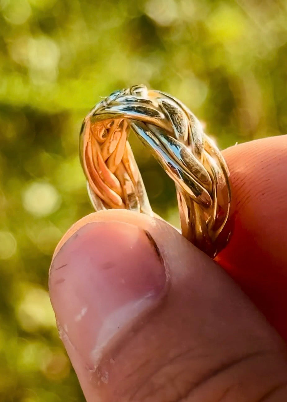 Double Braided Band W/ Gemstone