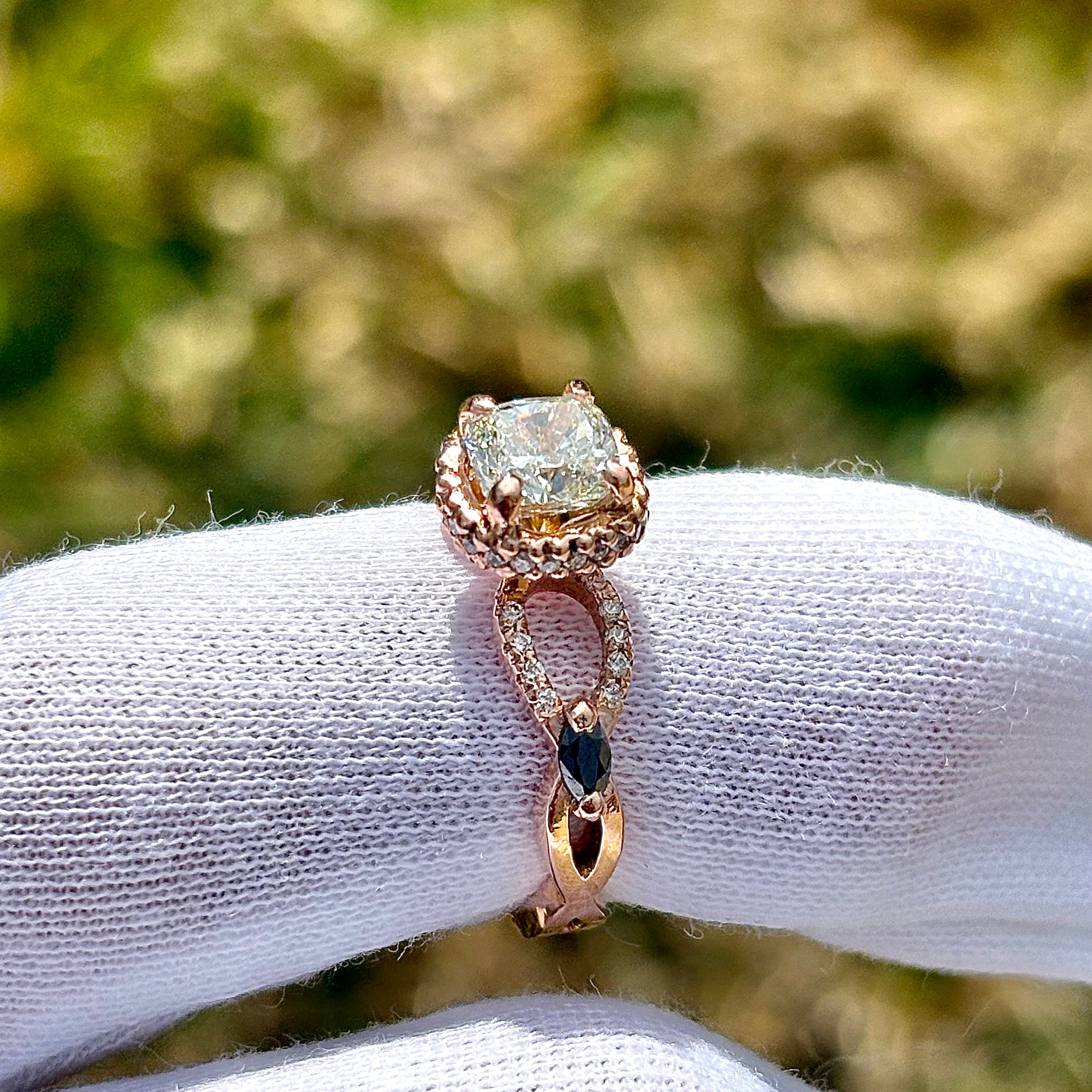 Vintage Rose Gold Engagement Ring