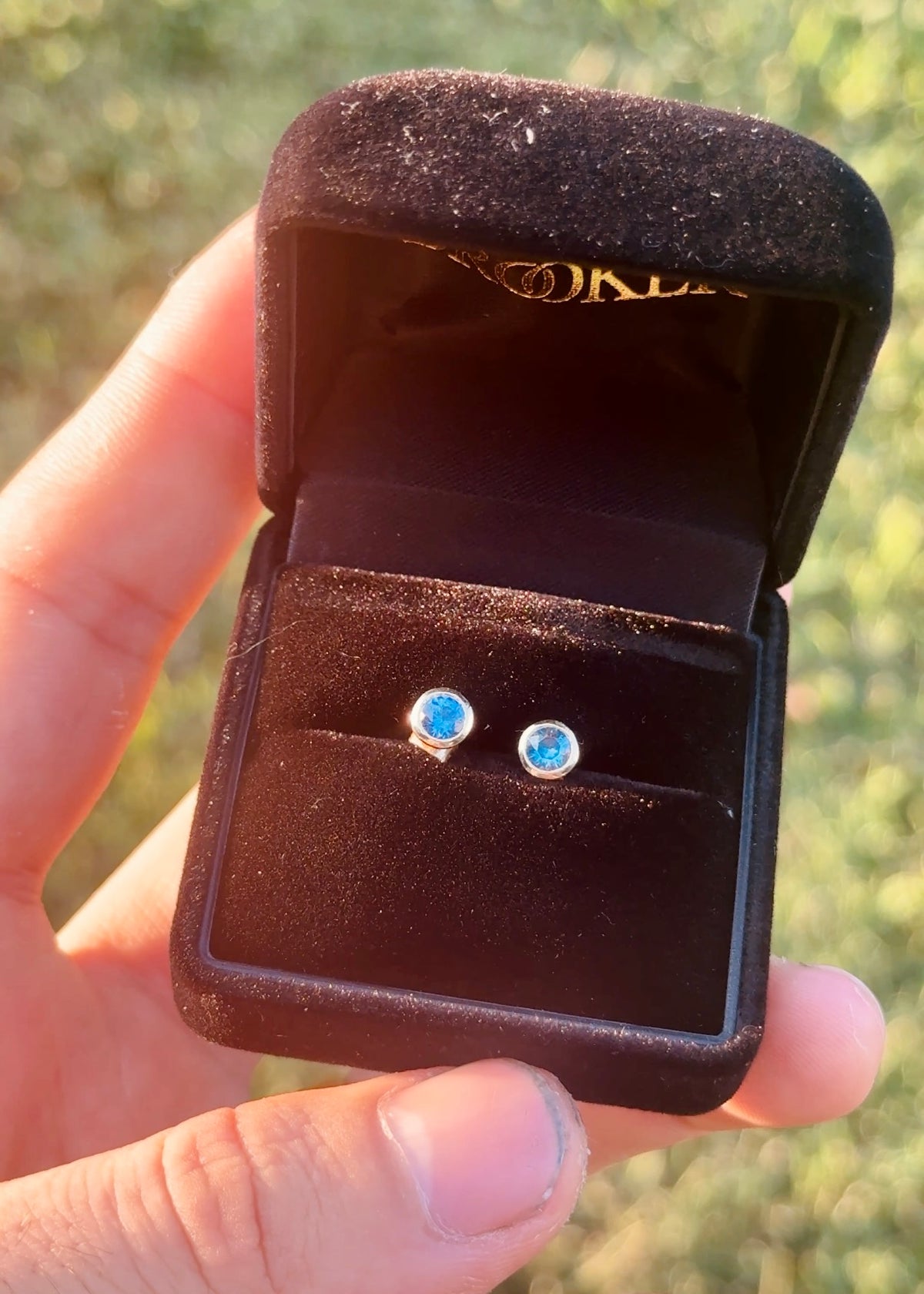Sapphire Cup Earrings