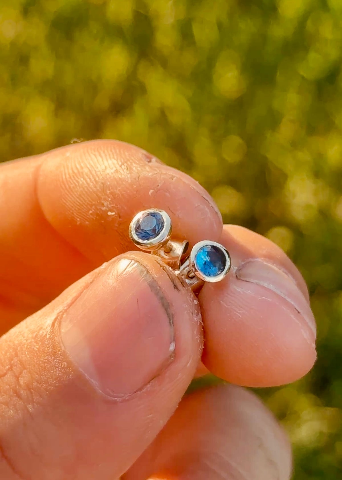 Sapphire Cup Earrings