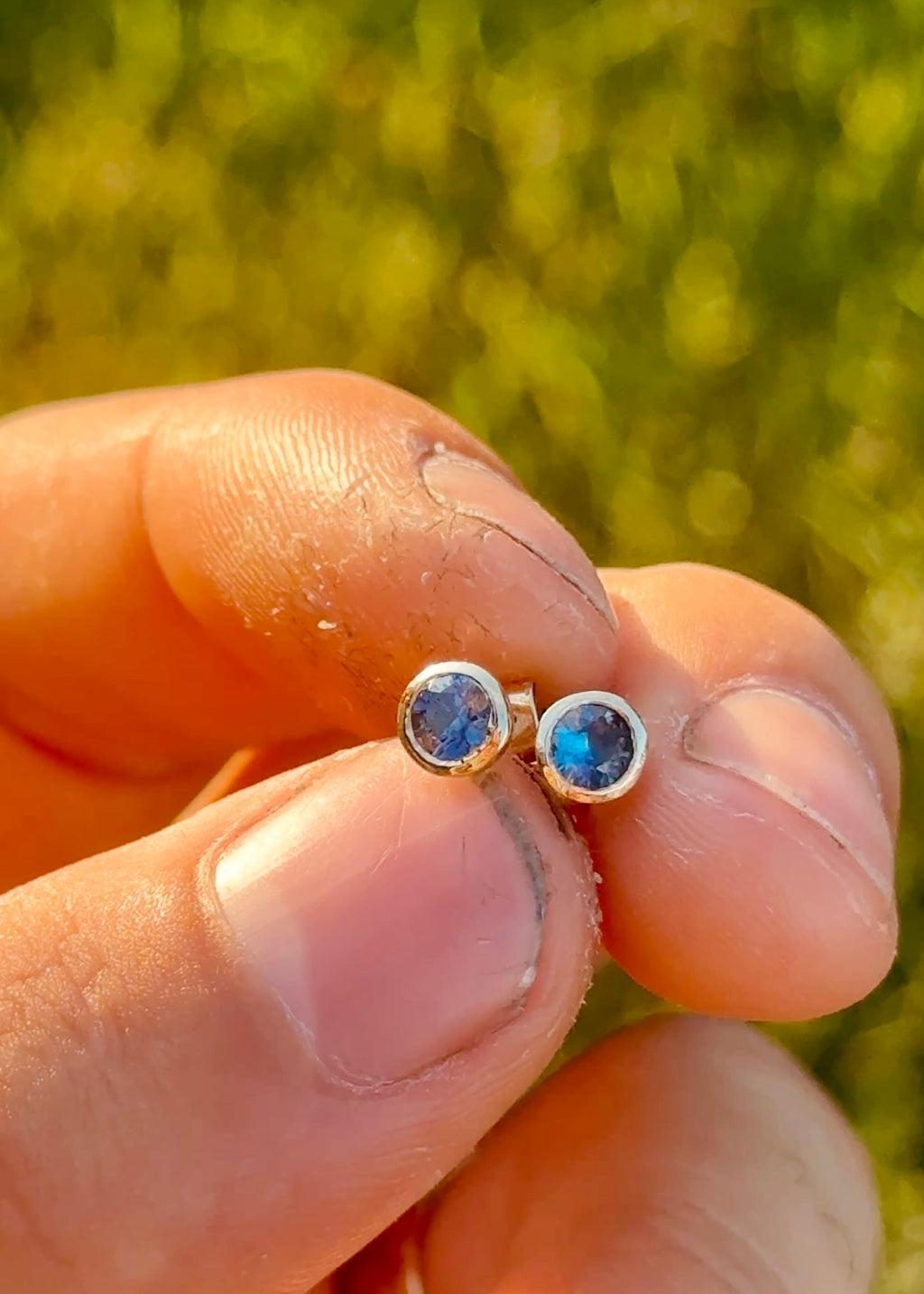 Sapphire Cup Earrings