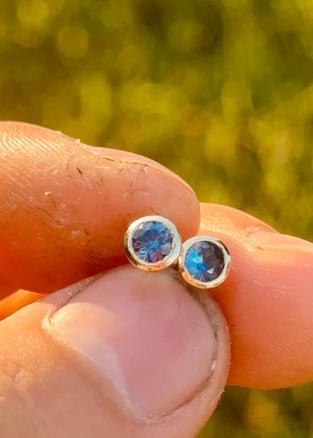 Sapphire Cup Earrings