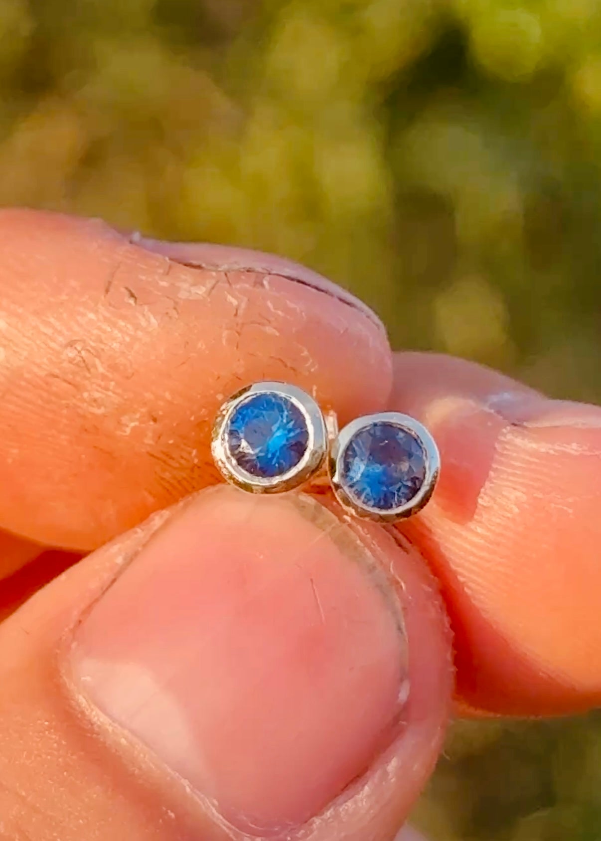 Sapphire Cup Earrings