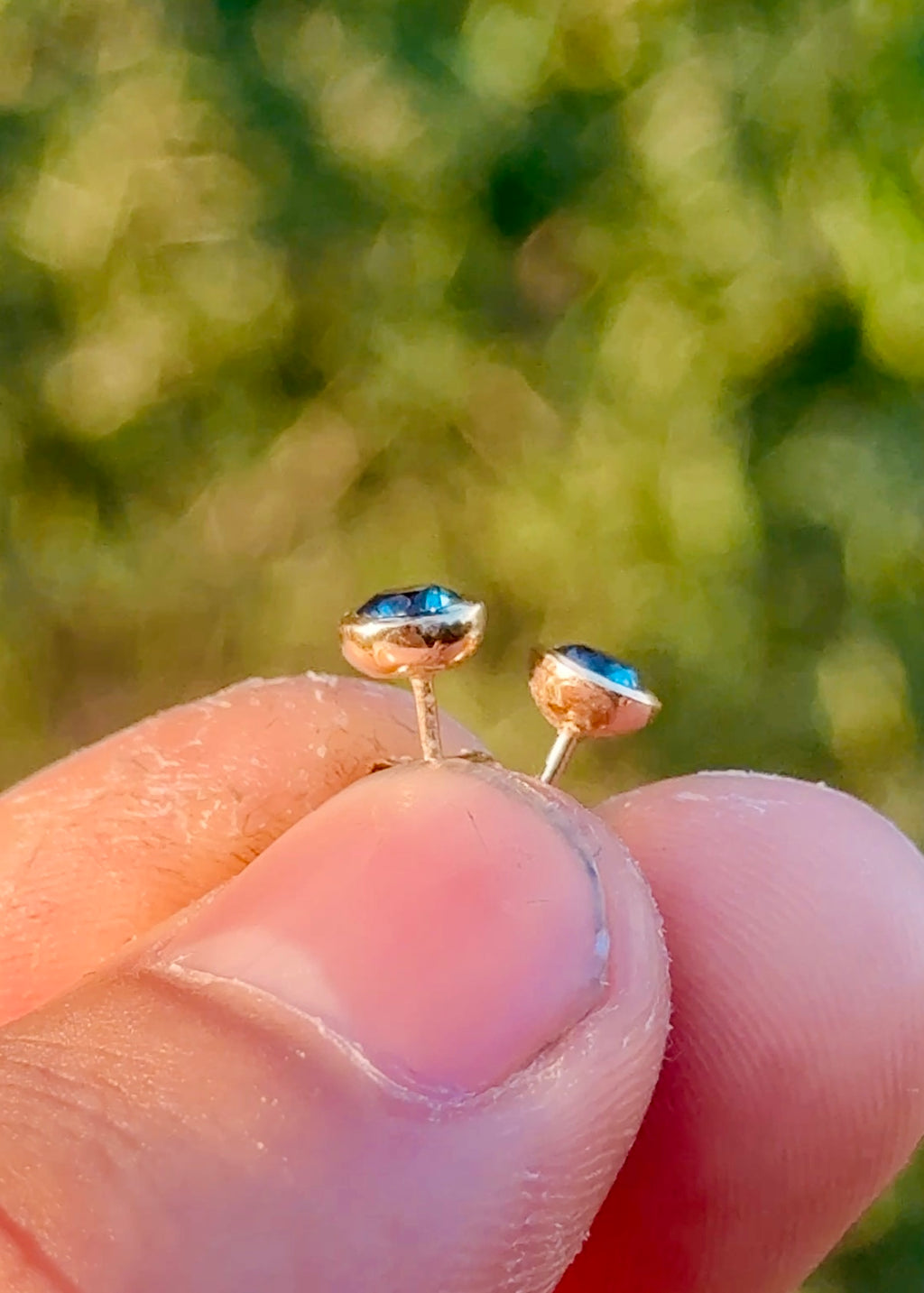 Sapphire Cup Earrings
