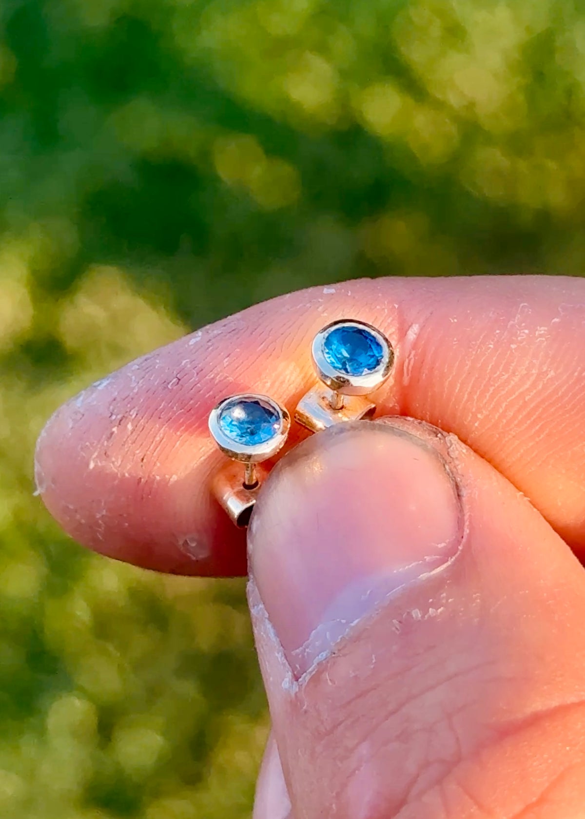 Sapphire Cup Earrings