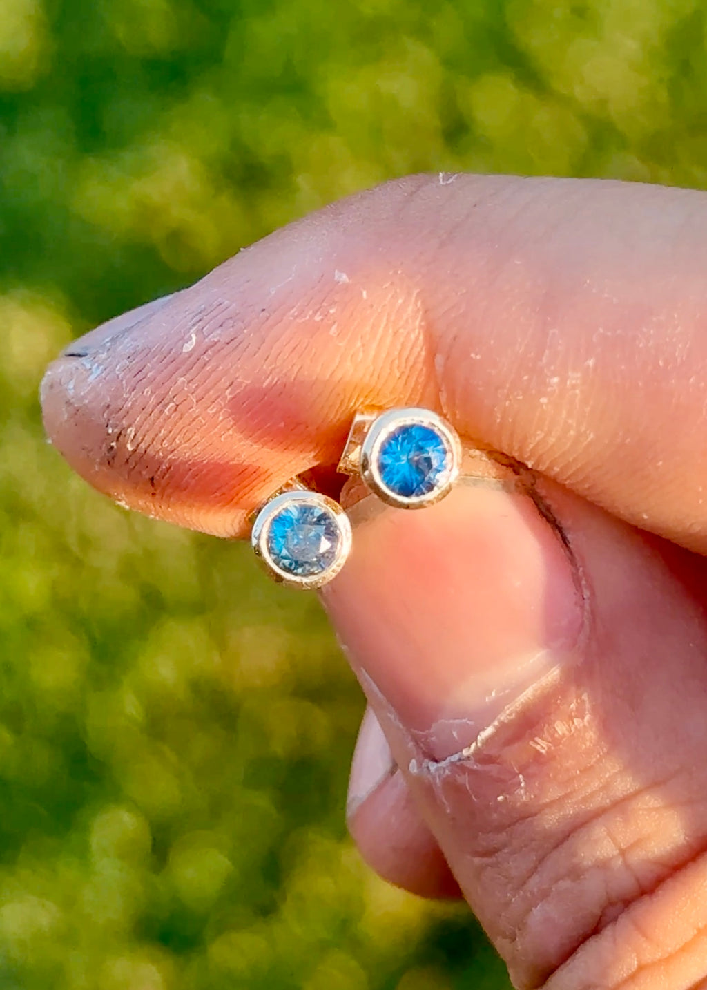 Sapphire Cup Earrings