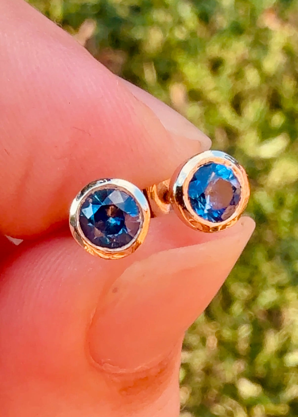 Sapphire Cup Earrings