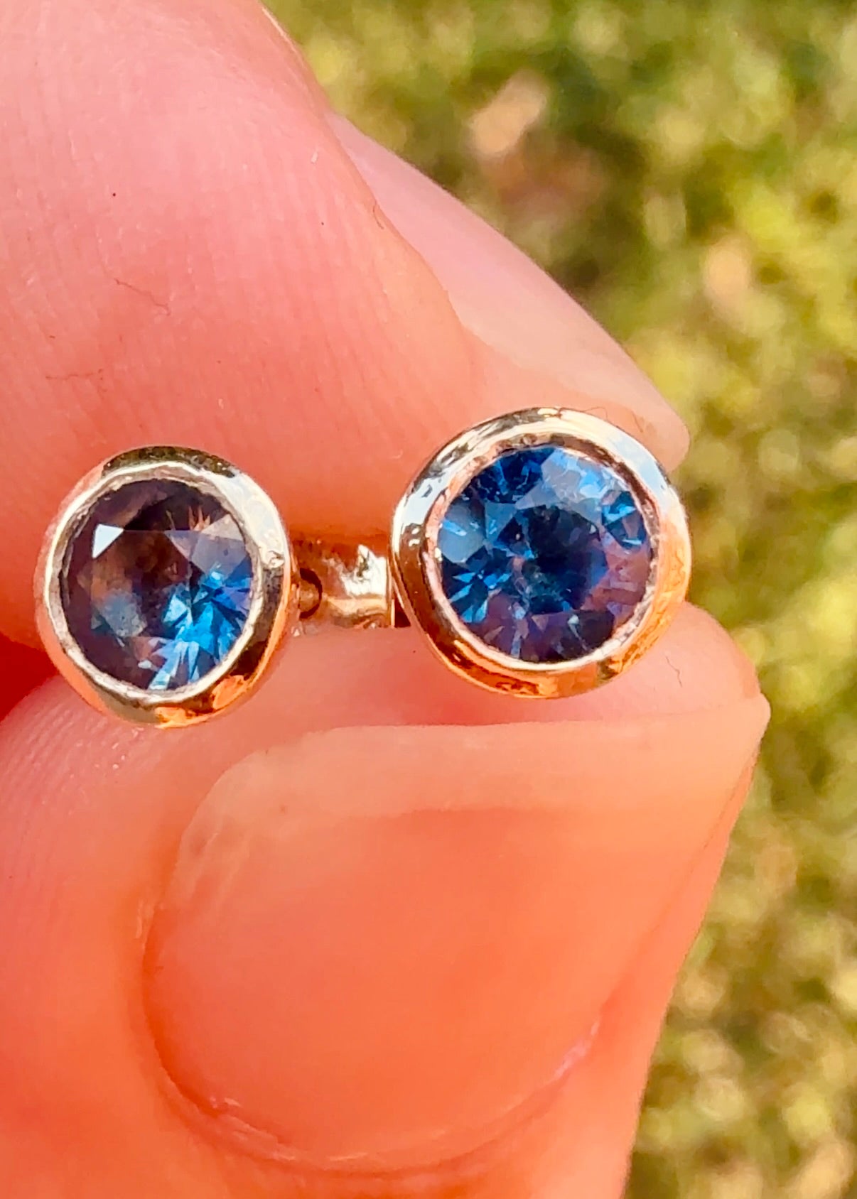 Sapphire Cup Earrings