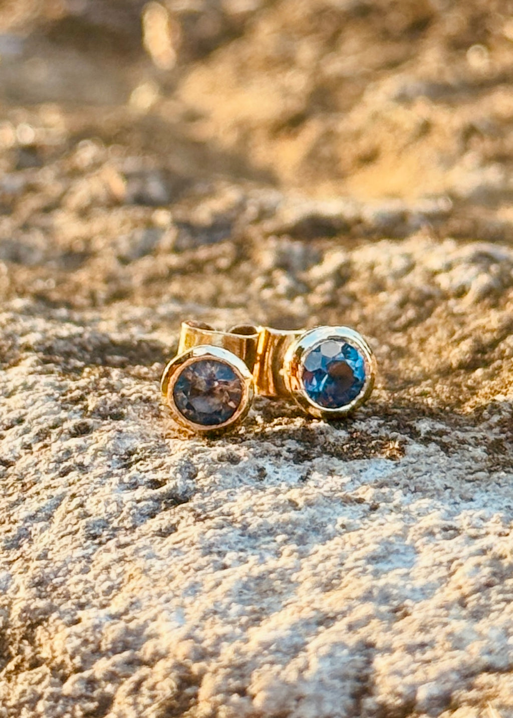Sapphire Cup Earrings