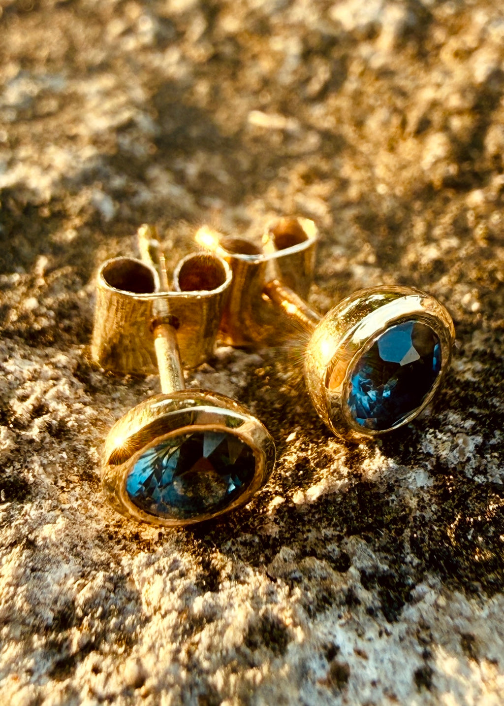 Sapphire Cup Earrings