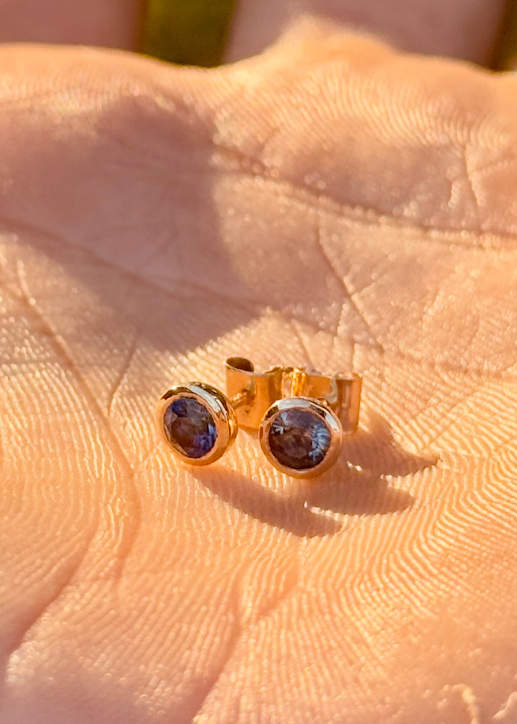 Sapphire Cup Earrings