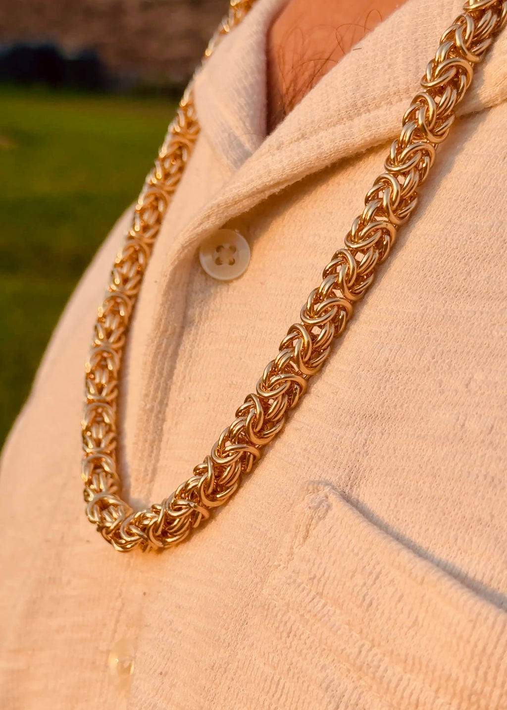 Solid Gold Byzantine Chain