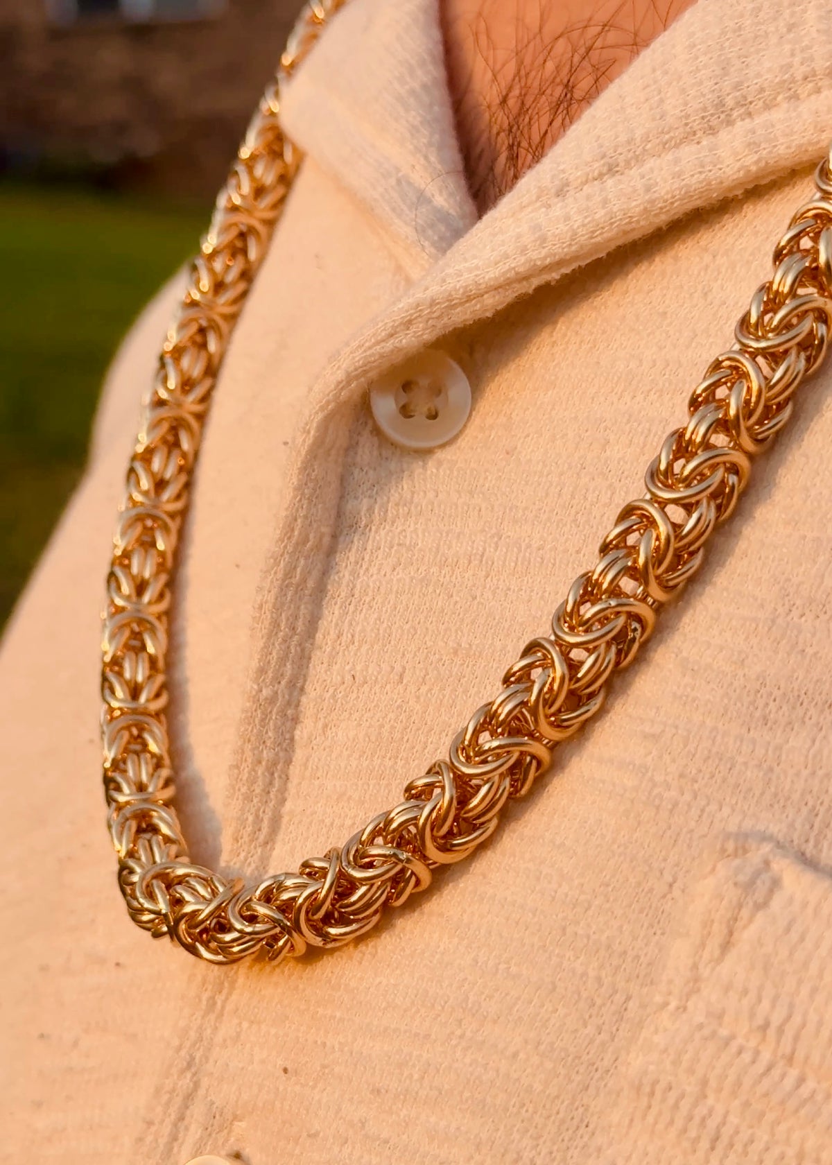 Solid Gold Byzantine Chain