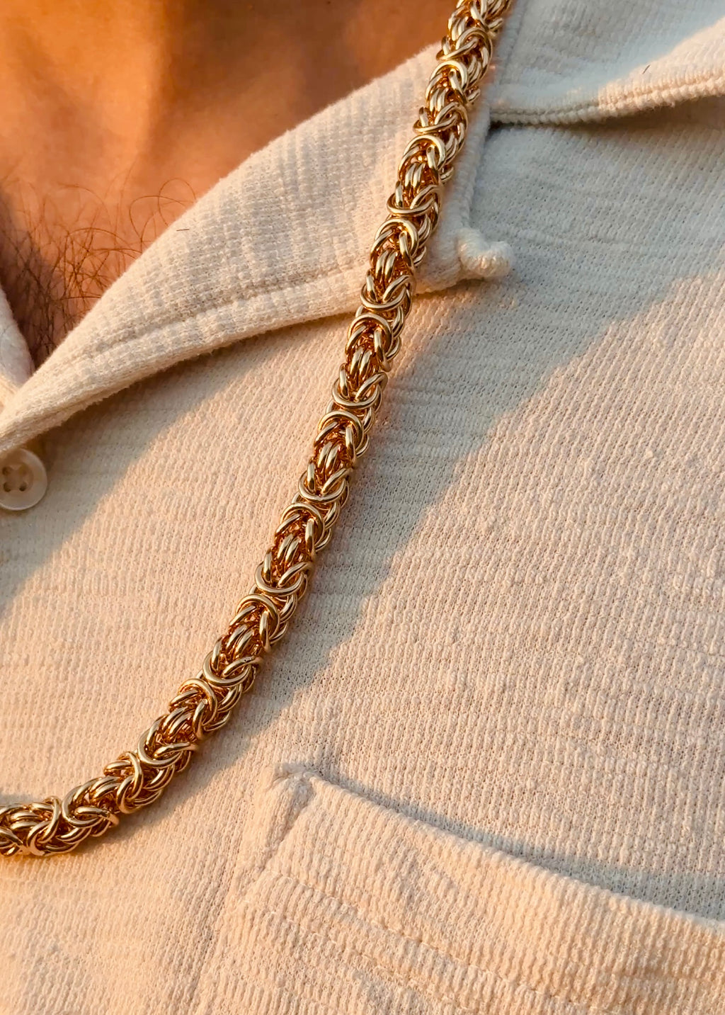 Solid Gold Byzantine Chain