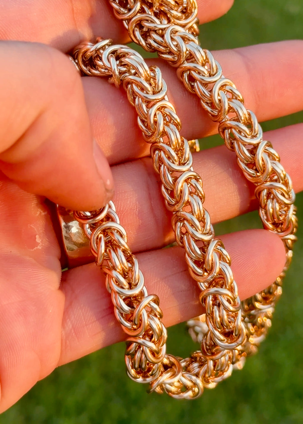 Solid Gold Byzantine Chain