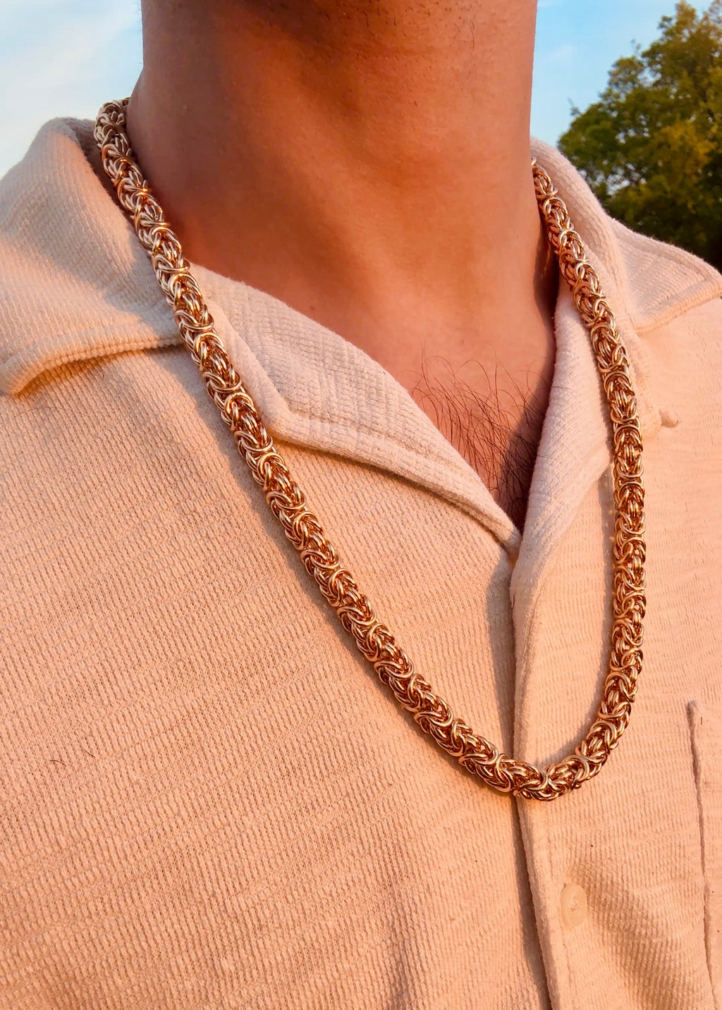 Solid Gold Byzantine Chain
