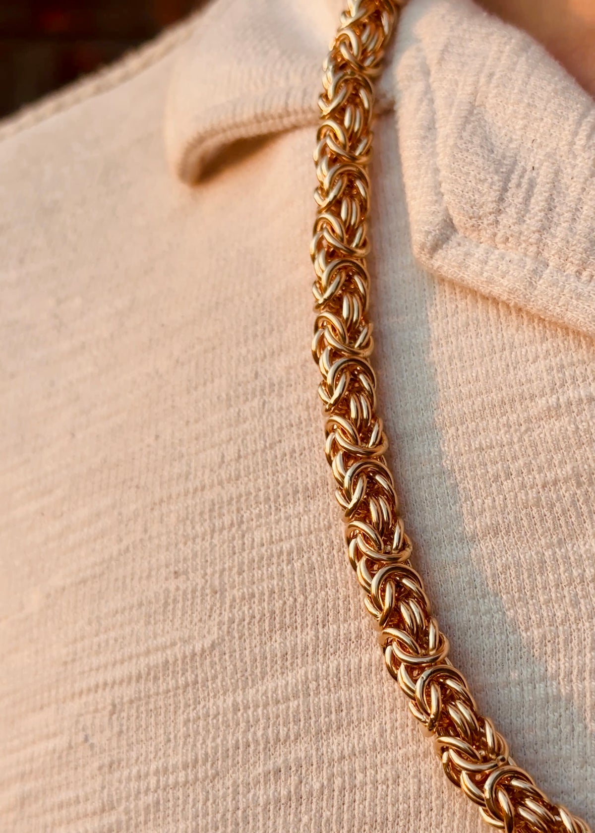 Solid Gold Byzantine Chain