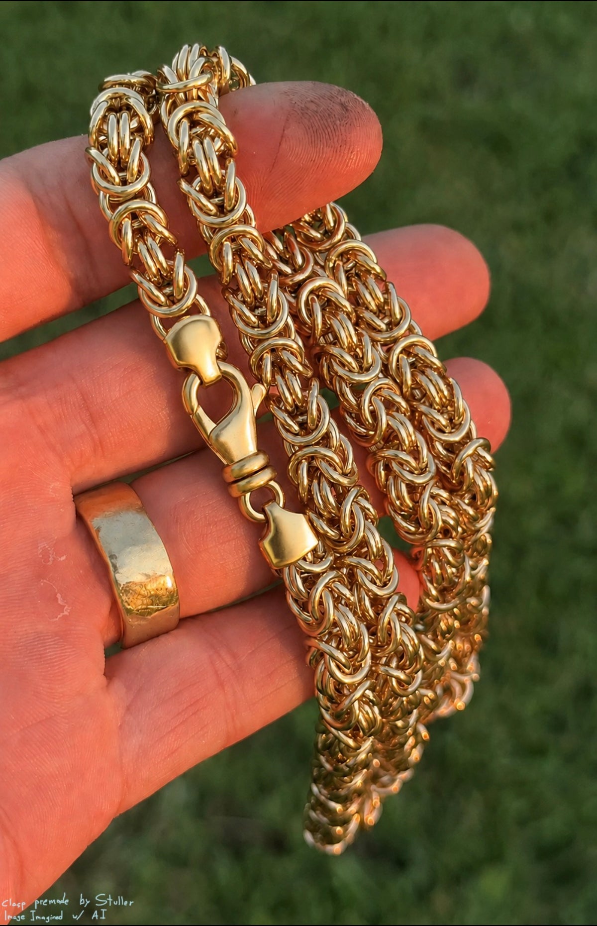 Solid Gold Byzantine Chain
