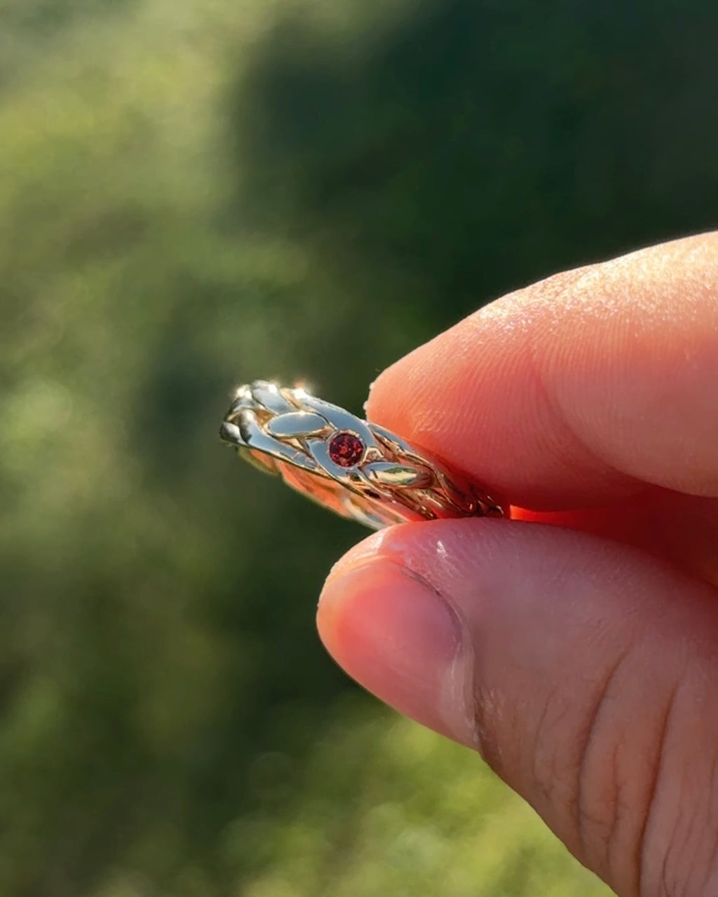 Braided Birthstone Ring
