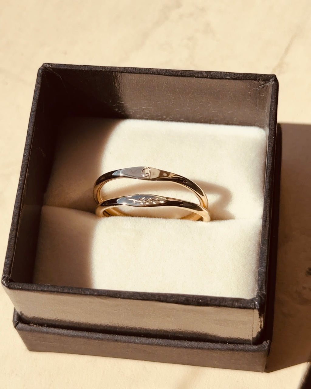 14k Initial Stackable Ring Set
