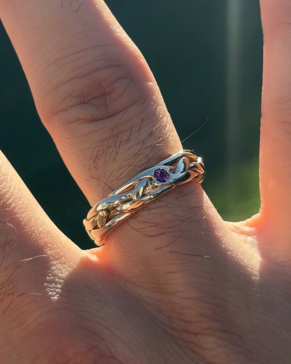 Braided Birthstone Ring