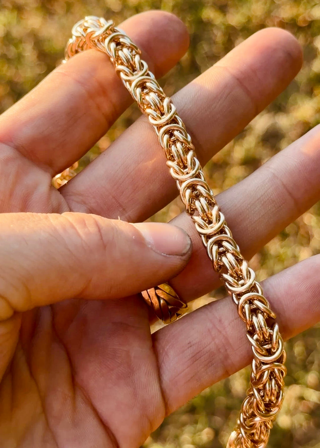Solid Gold Byzantine Bracelet