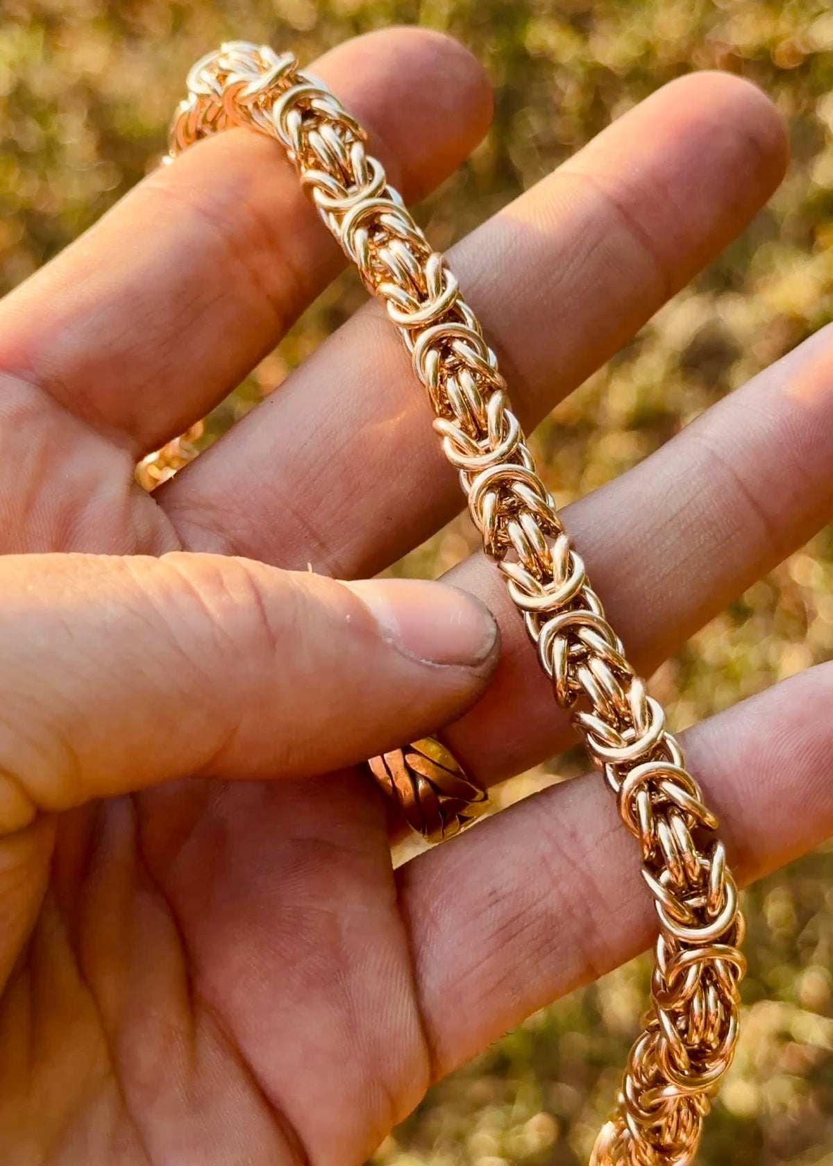 Solid Gold Byzantine Bracelet