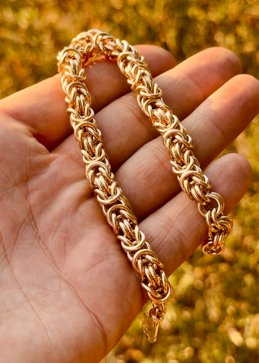 Solid Gold Byzantine Bracelet