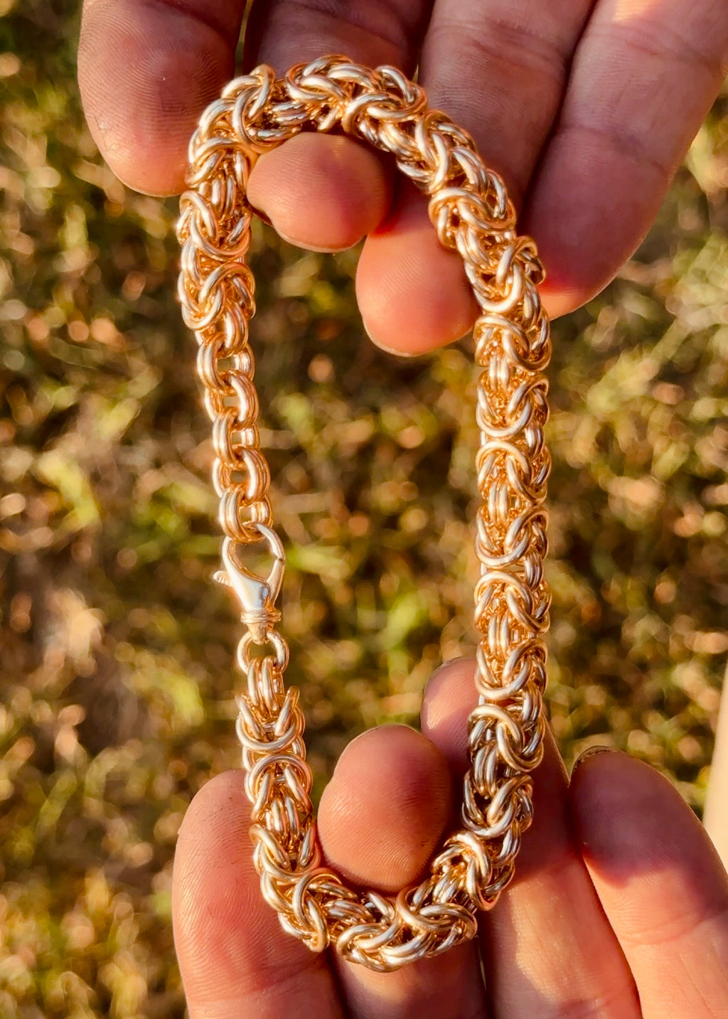 Solid Gold Byzantine Bracelet