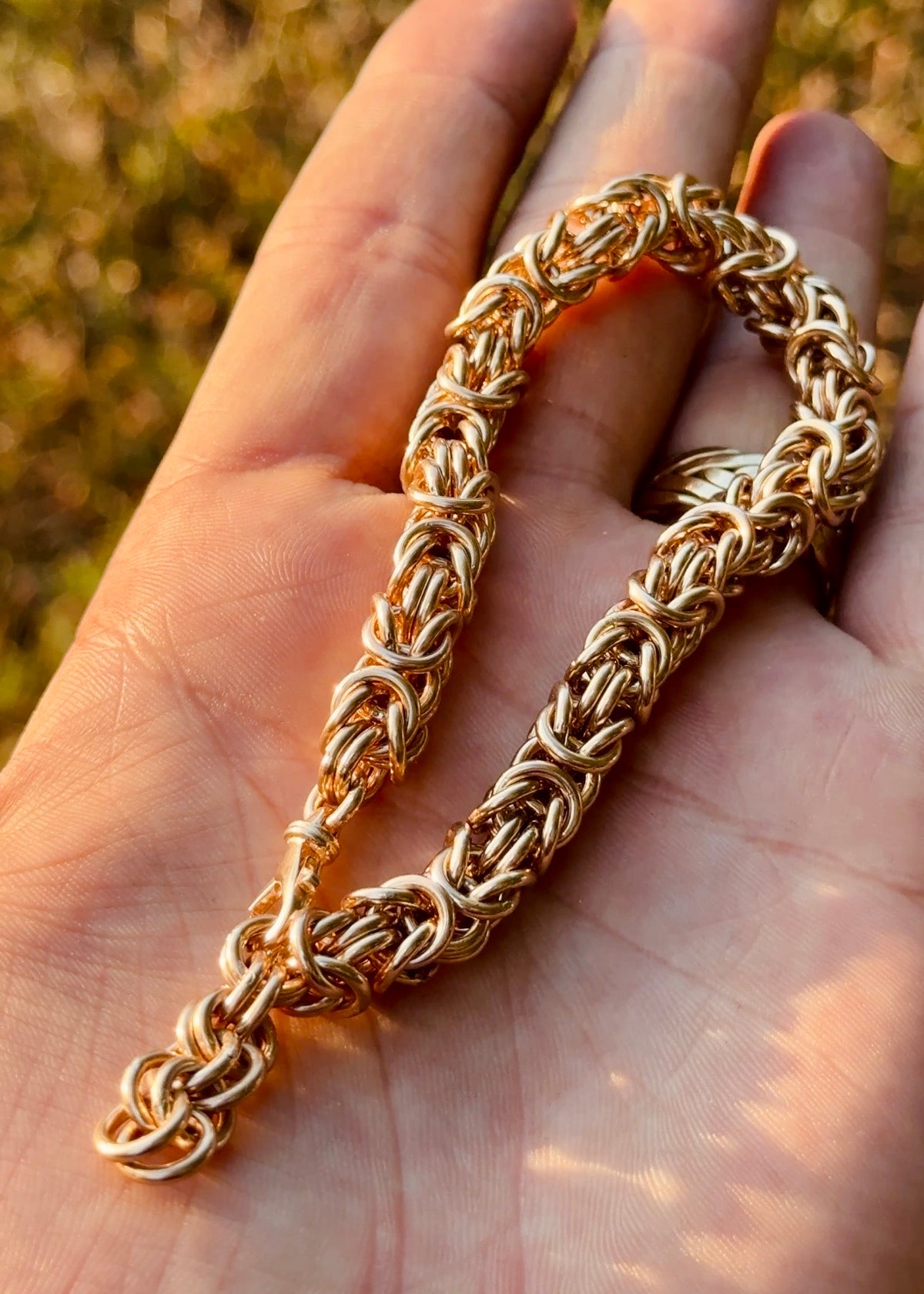 Solid Gold Byzantine Bracelet