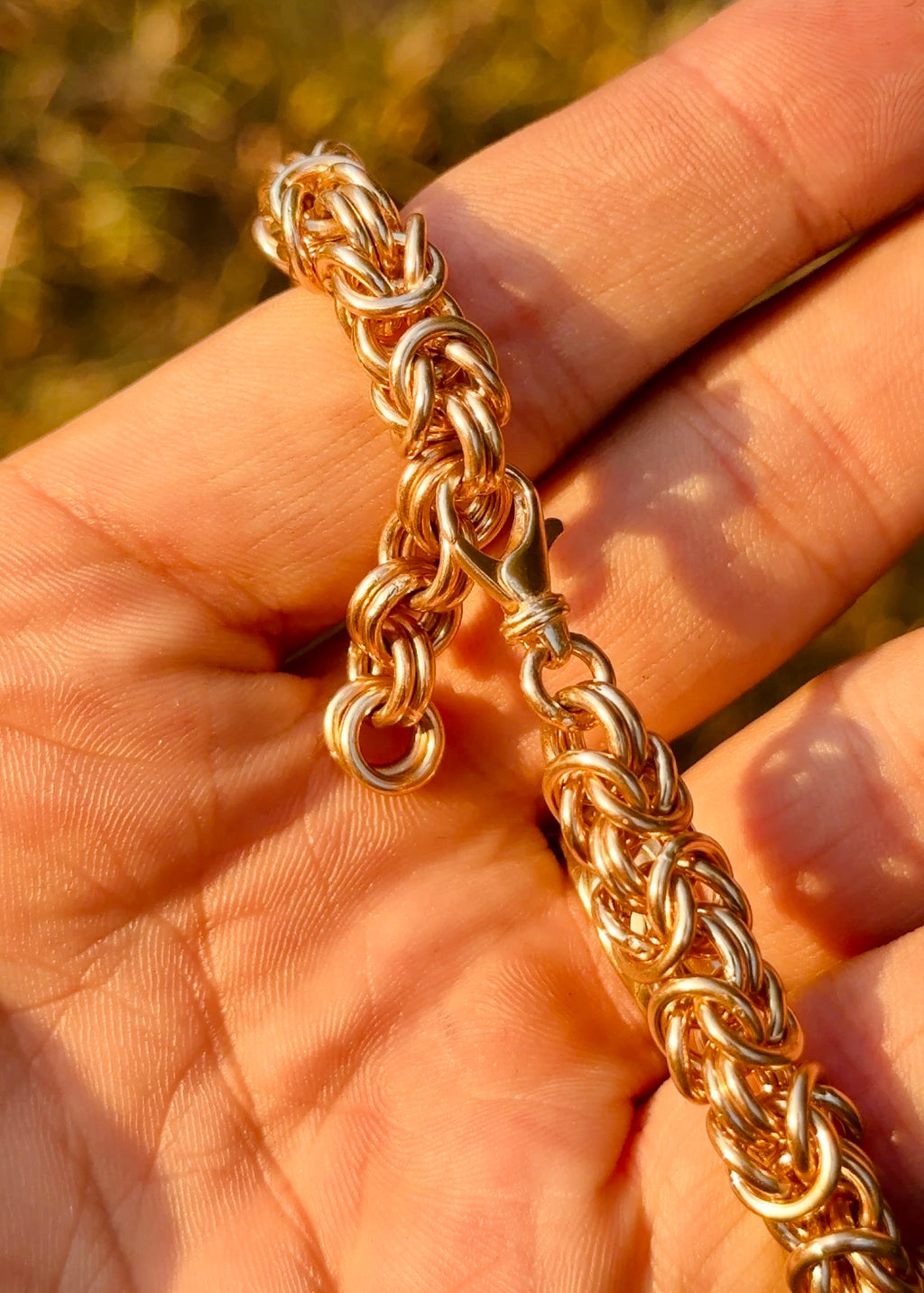 Solid Gold Byzantine Bracelet
