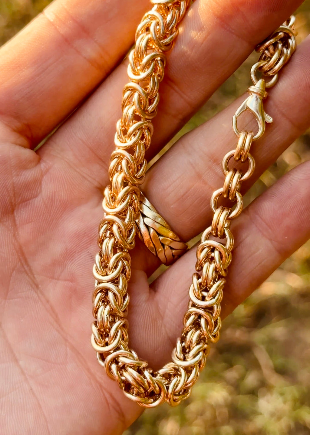 Solid Gold Byzantine Bracelet