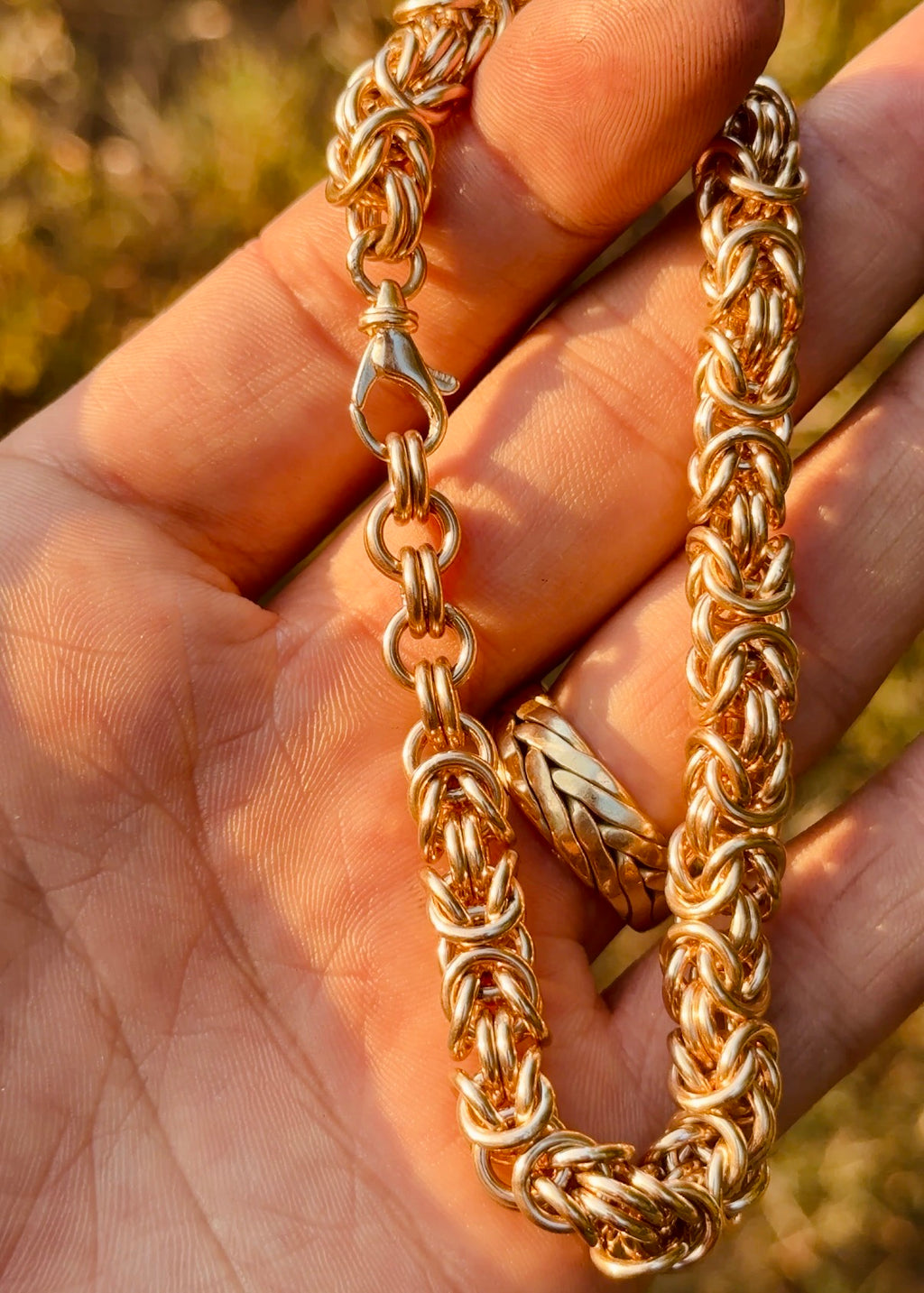 Solid Gold Byzantine Bracelet
