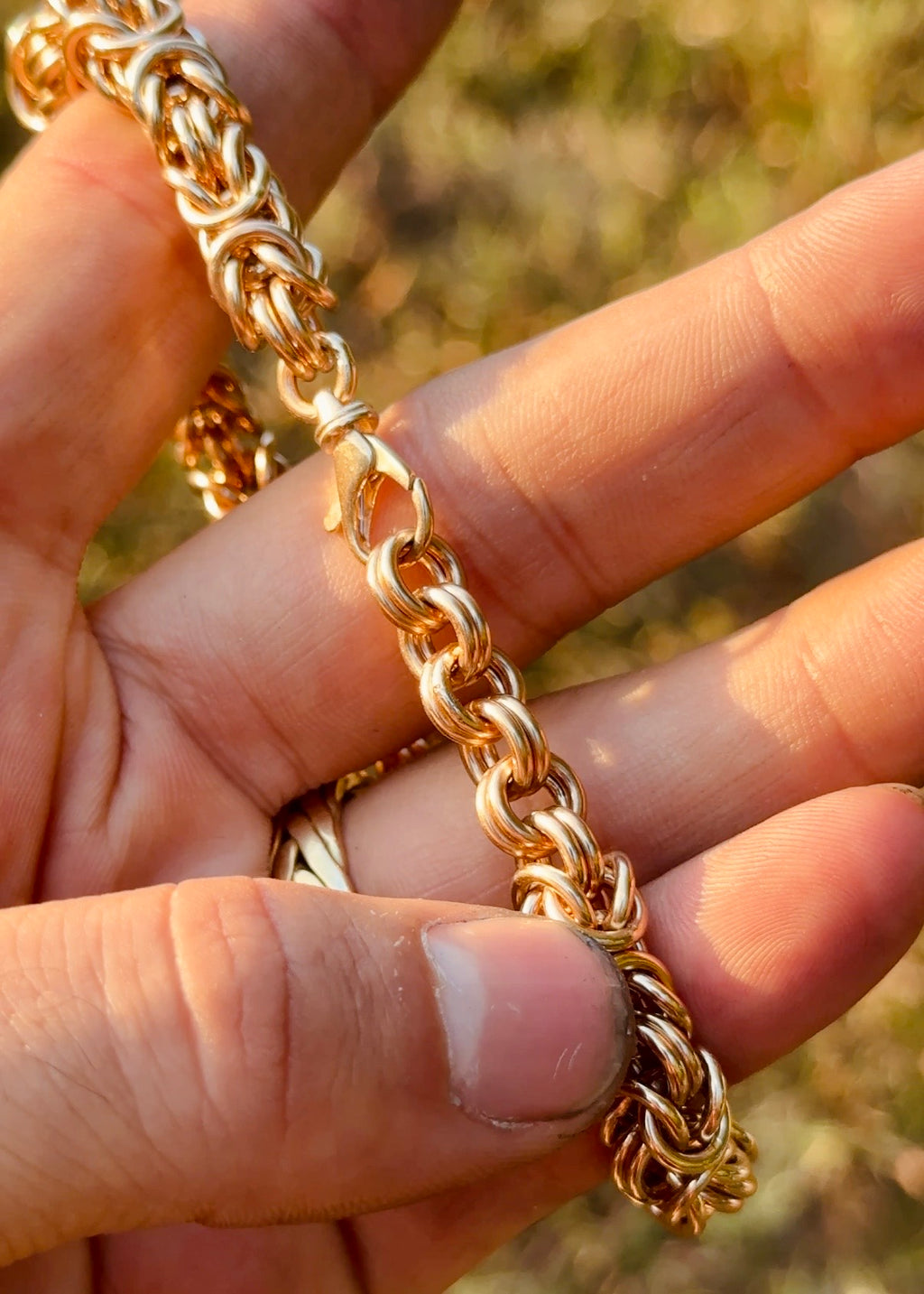 Solid Gold Byzantine Bracelet