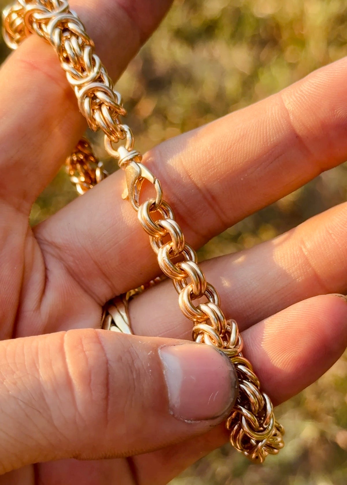 Solid Gold Byzantine Bracelet