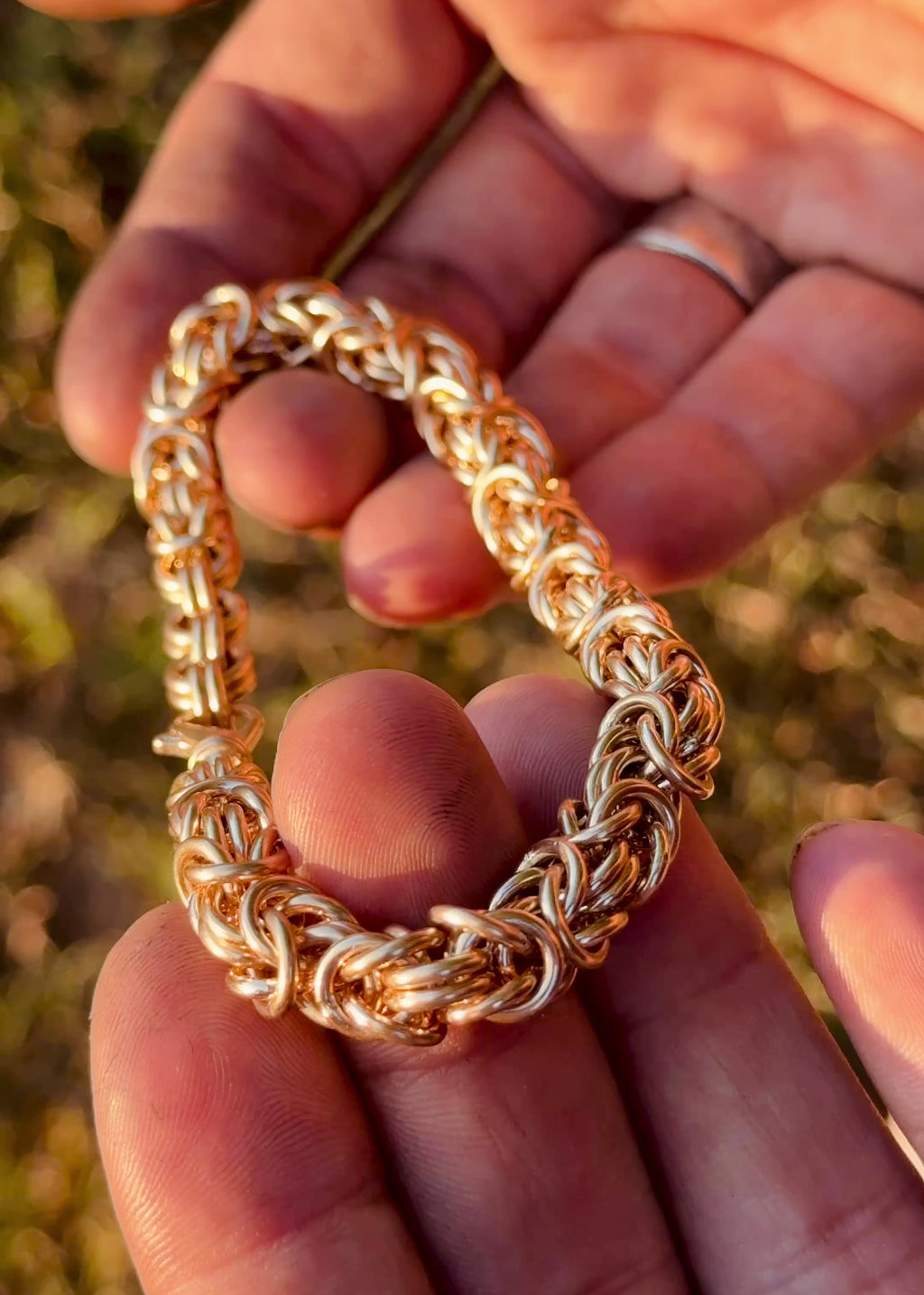 Solid Gold Byzantine Bracelet