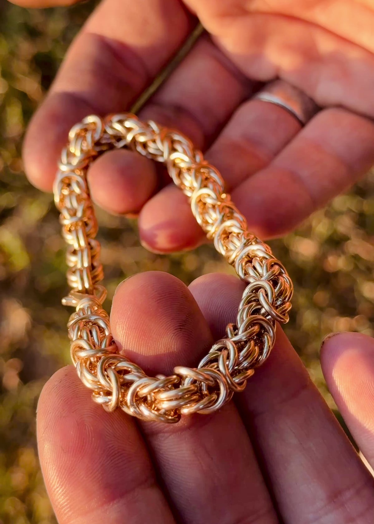 Solid Gold Byzantine Bracelet