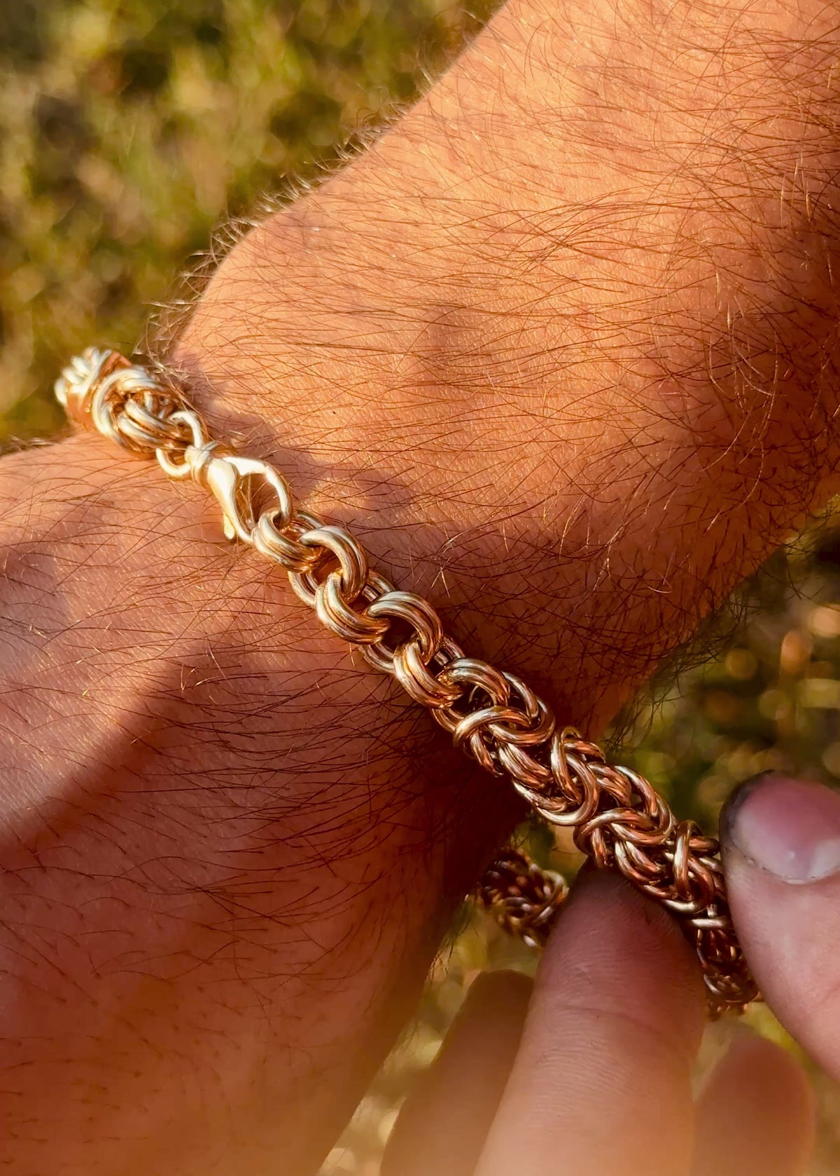 Solid Gold Byzantine Bracelet
